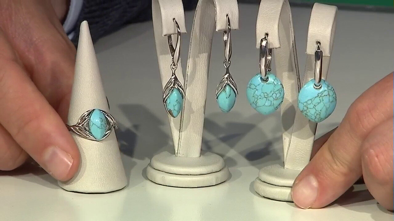 Video Boucles d'oreilles en argent et Turquoise (dagen)