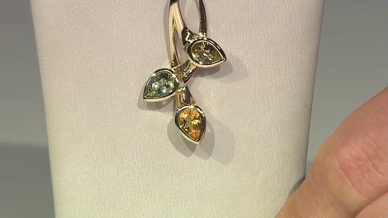 Video 9K Australian Golden Beryl Gold Pendant