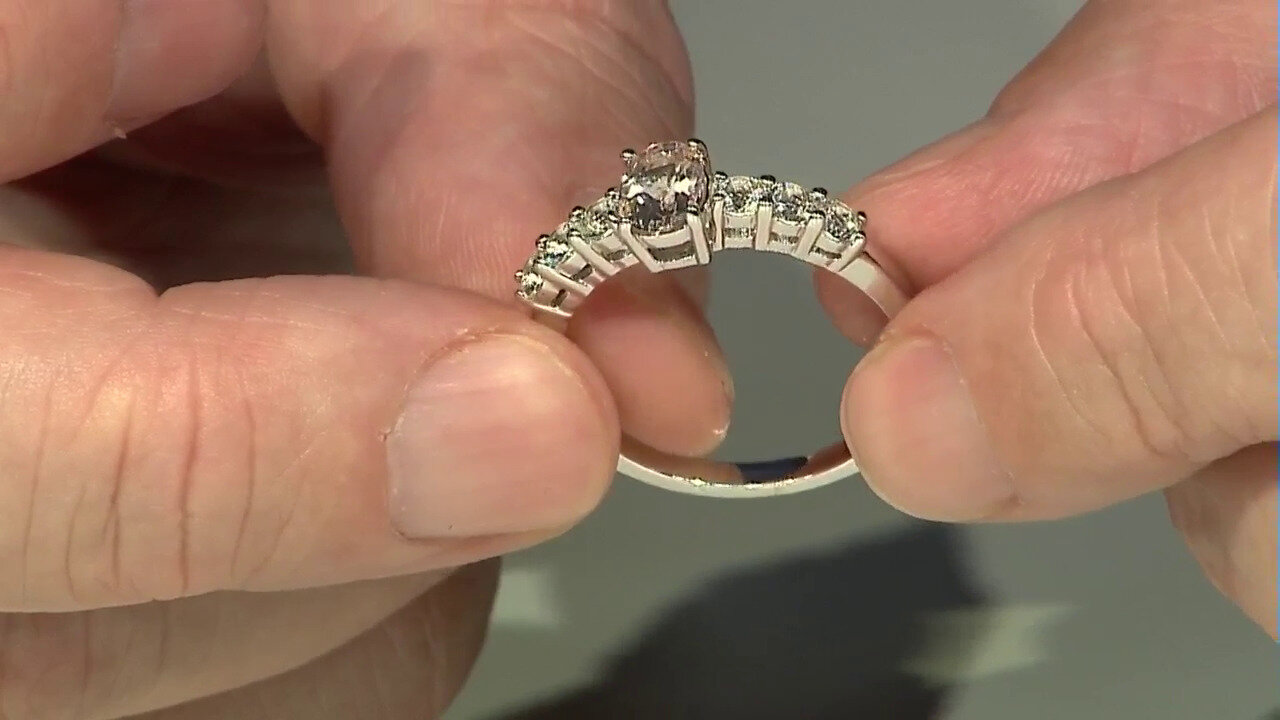 Video Zilveren ring met een morganiet