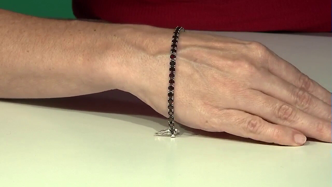 Video Garnet Silver Bracelet