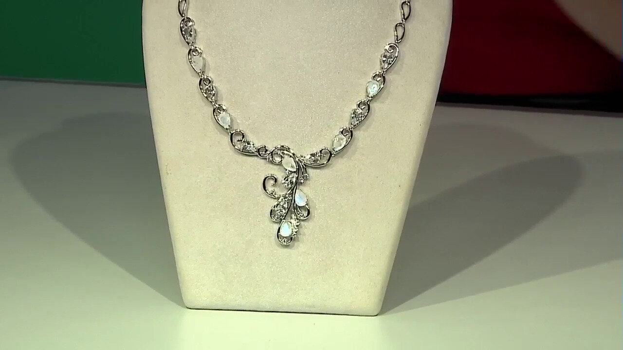 Video White Topaz Silver Necklace