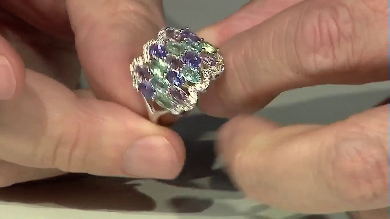 Video Tanzanite Silver Ring