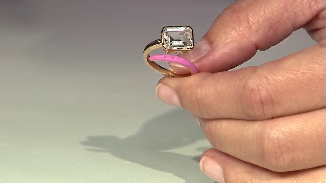 Video White Topaz Silver Ring