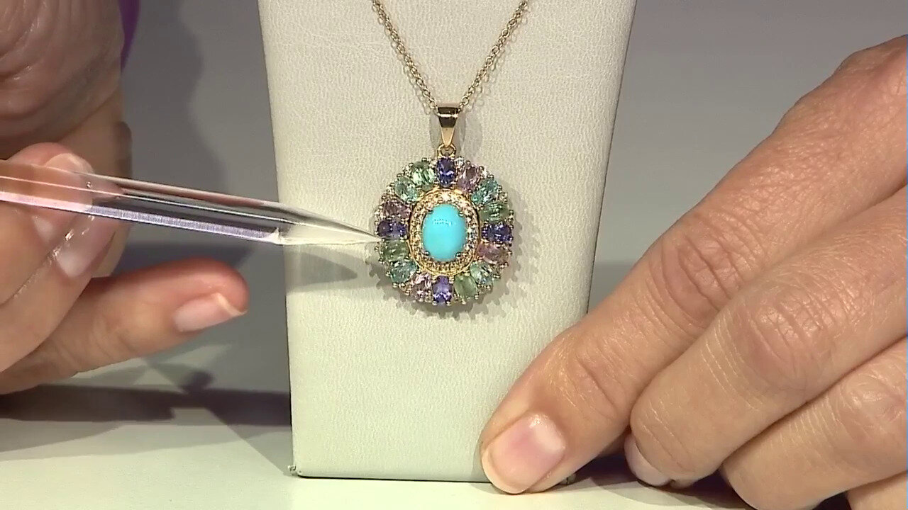 Video Collana in argento con Turchese Arizona