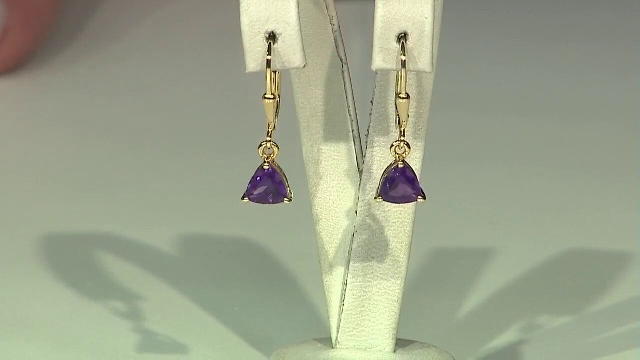 Video Amethyst Silver Earrings