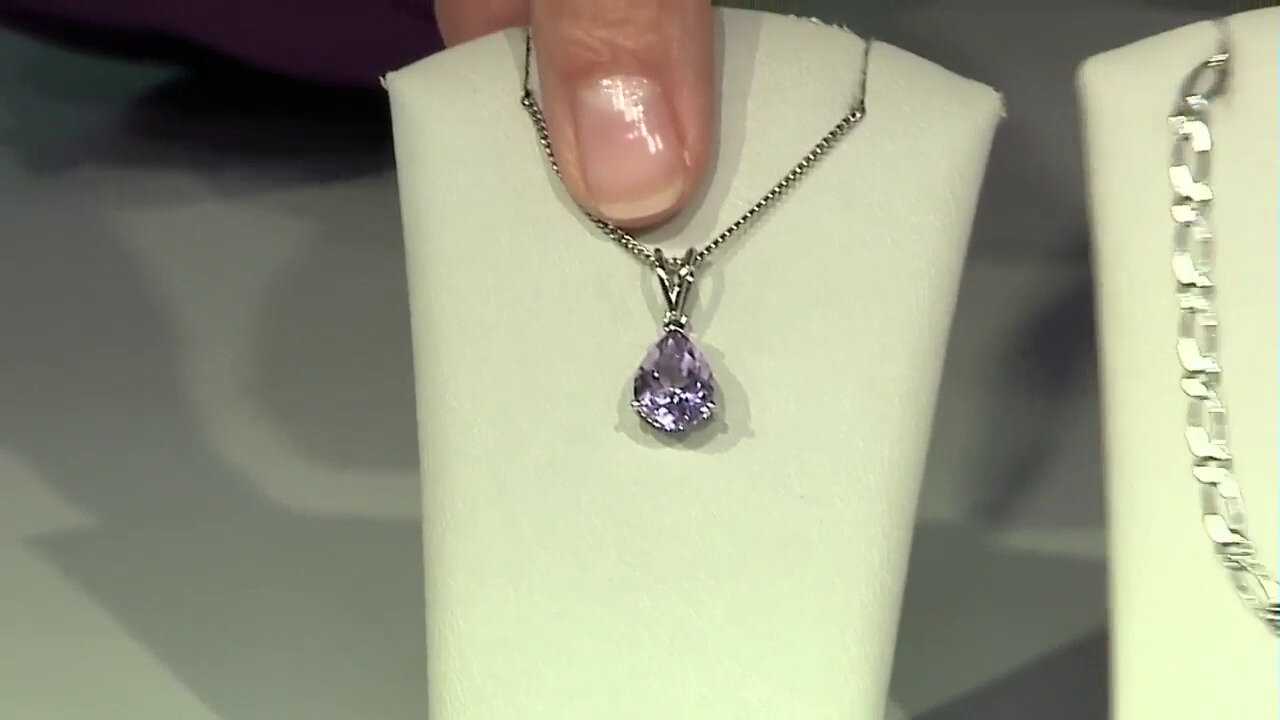 Video Rose de France Amethyst Silver Pendant