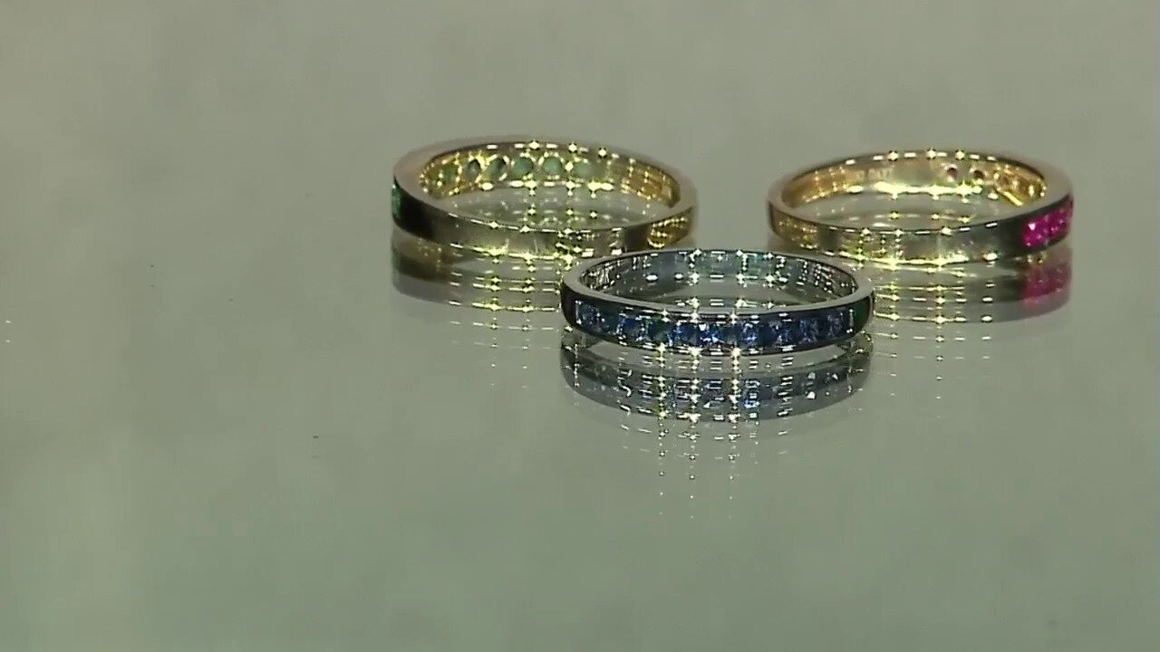 Video Bague en or et Saphir bleu de Ceylan