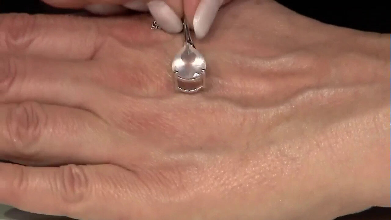 Video Rose Quartz Silver Pendant