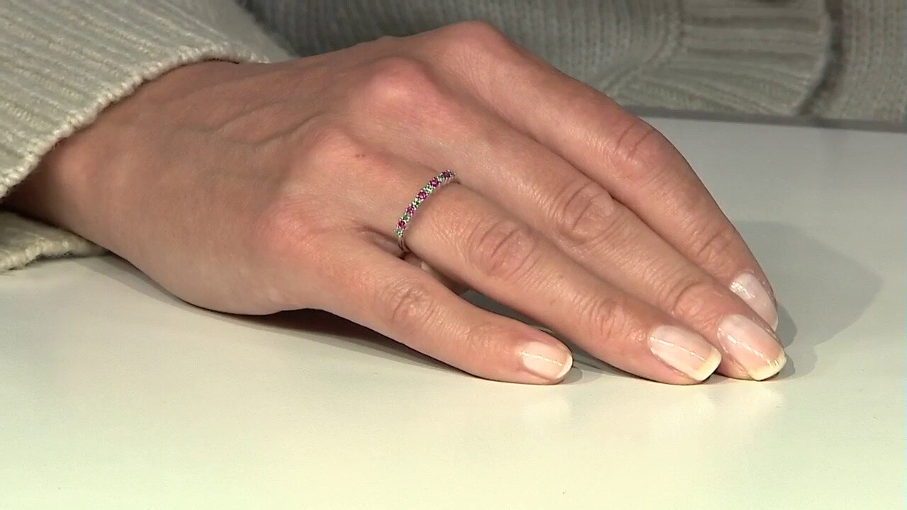 Video Bague en argent et Rubis