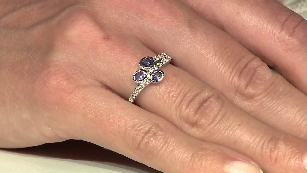 Video Tanzanite Silver Ring