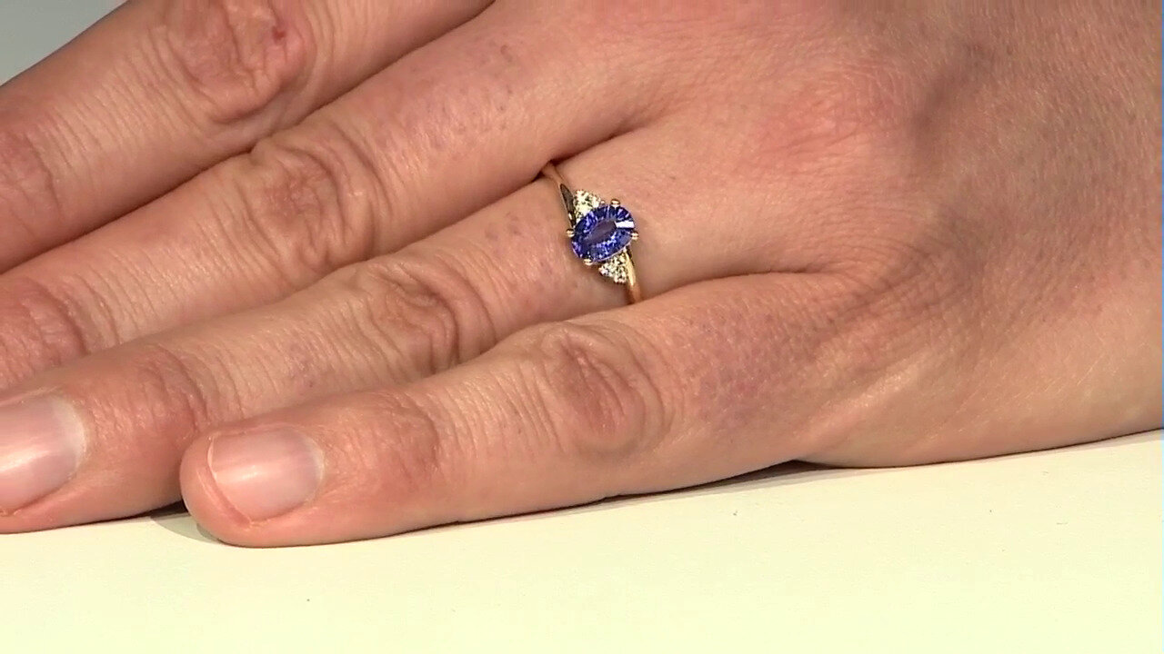 Video 9K AAA Tanzanite Gold Ring