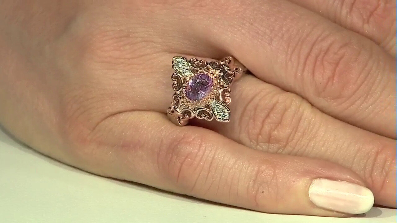 Video Pink Flouorite Silver Ring (Dallas Prince Designs)