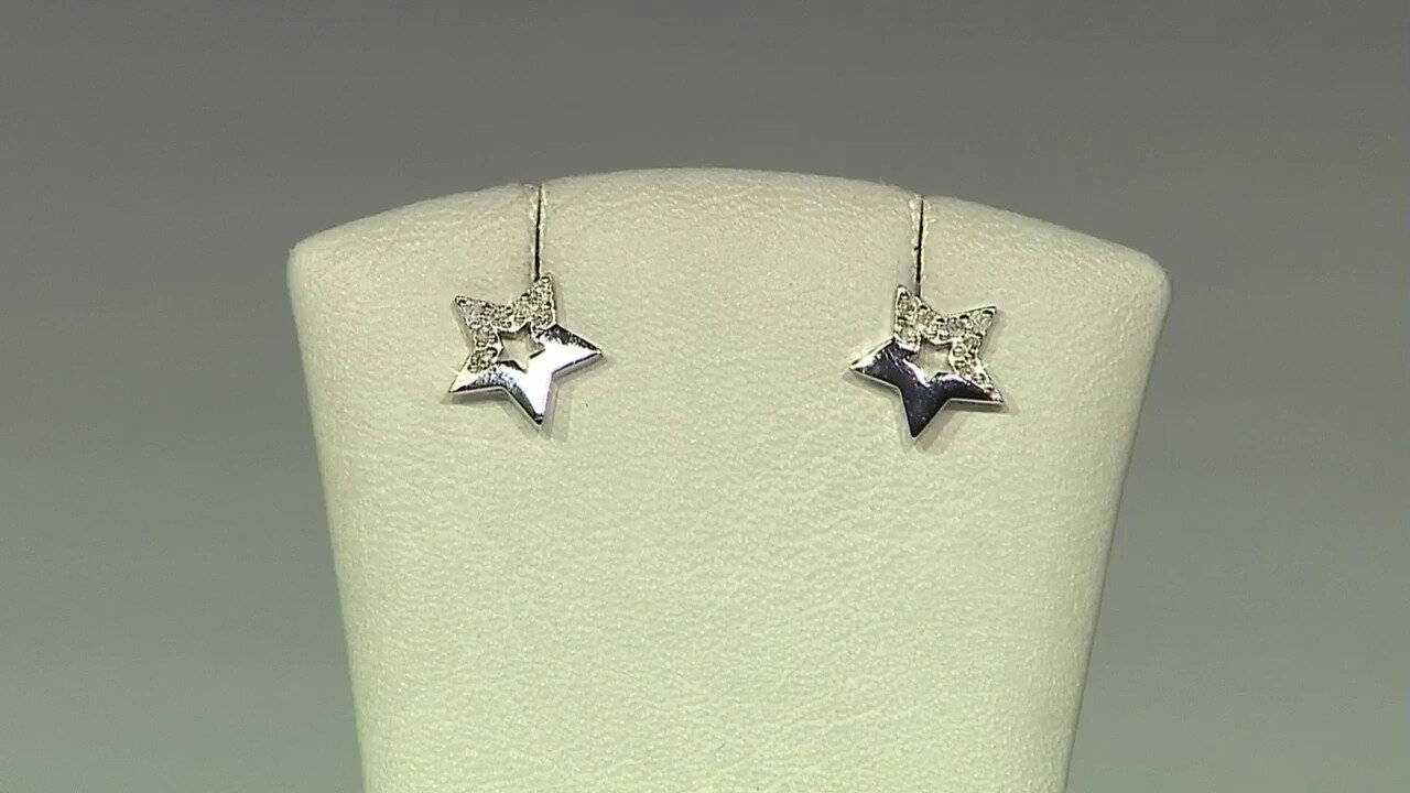 Video I3 (I) Diamond Silver Earrings