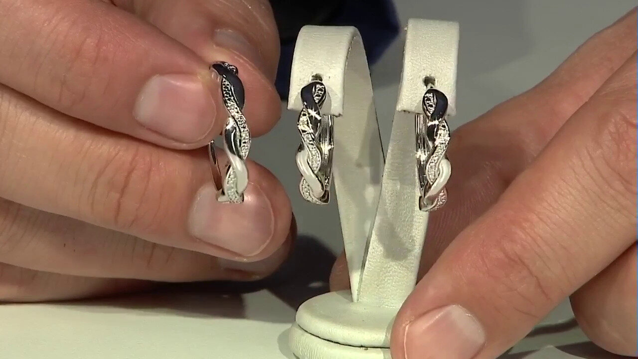 Video I3 (I) Diamond Silver Earrings