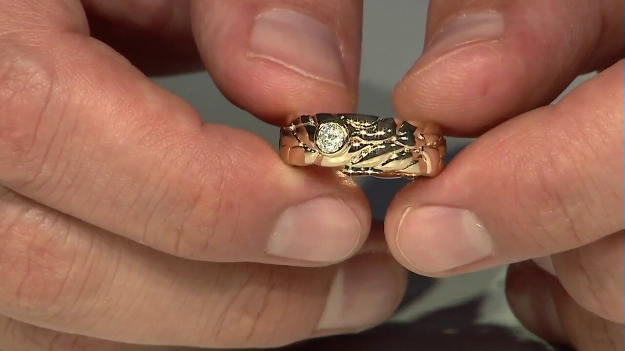 Video 9K I2 (H) Diamond Gold Ring (de Melo)