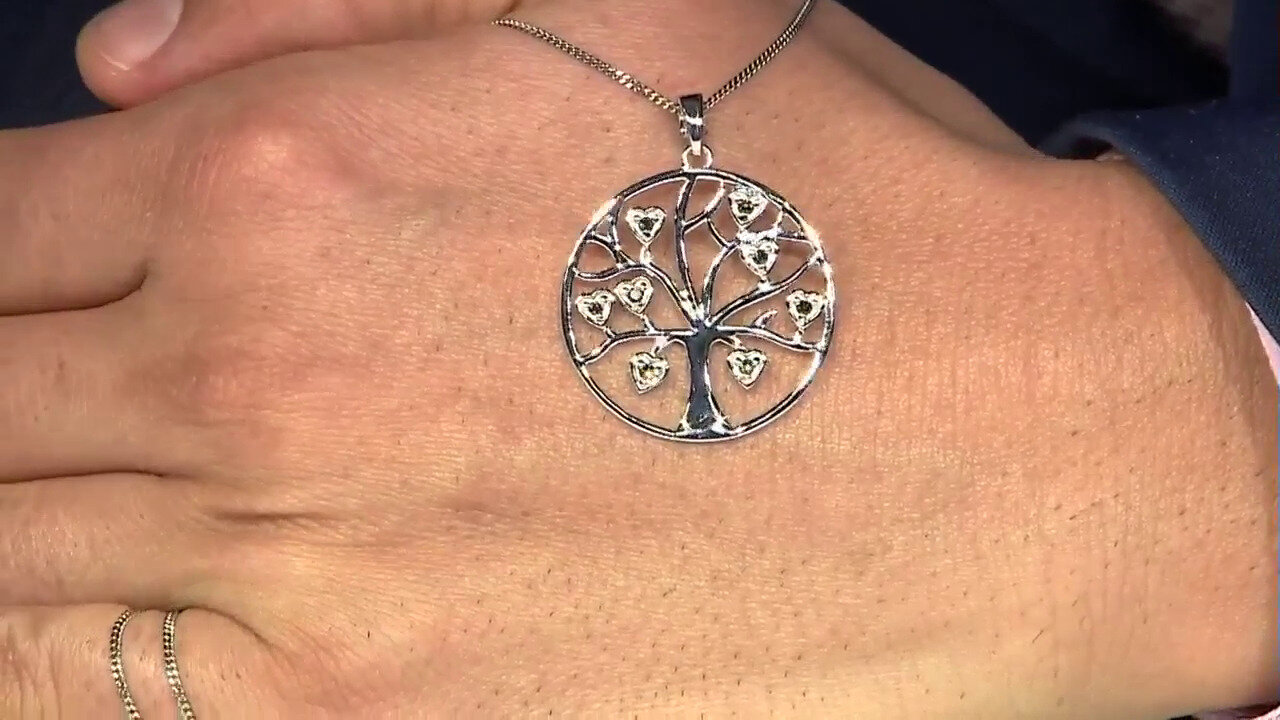 Video I3 Brown Diamond Silver Pendant