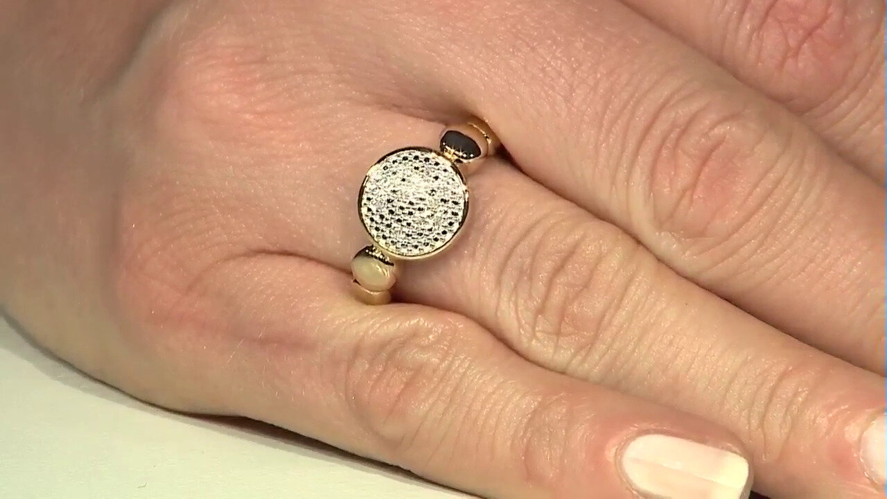 Video Zilveren ring met I3 (I) Diamanten