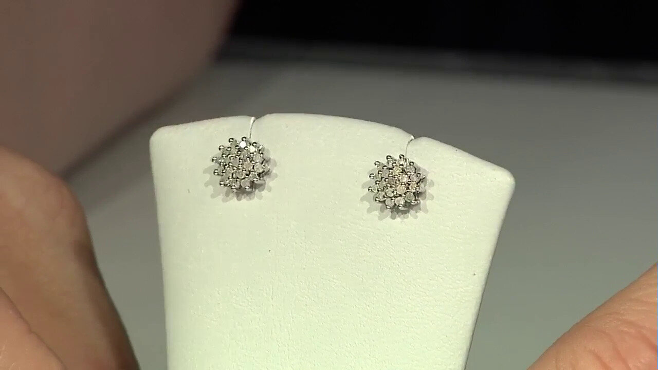 Video I3 (J) Diamond Silver Earrings