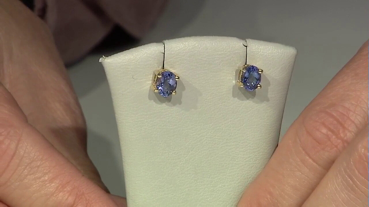 Video Tanzanite Silver Earrings