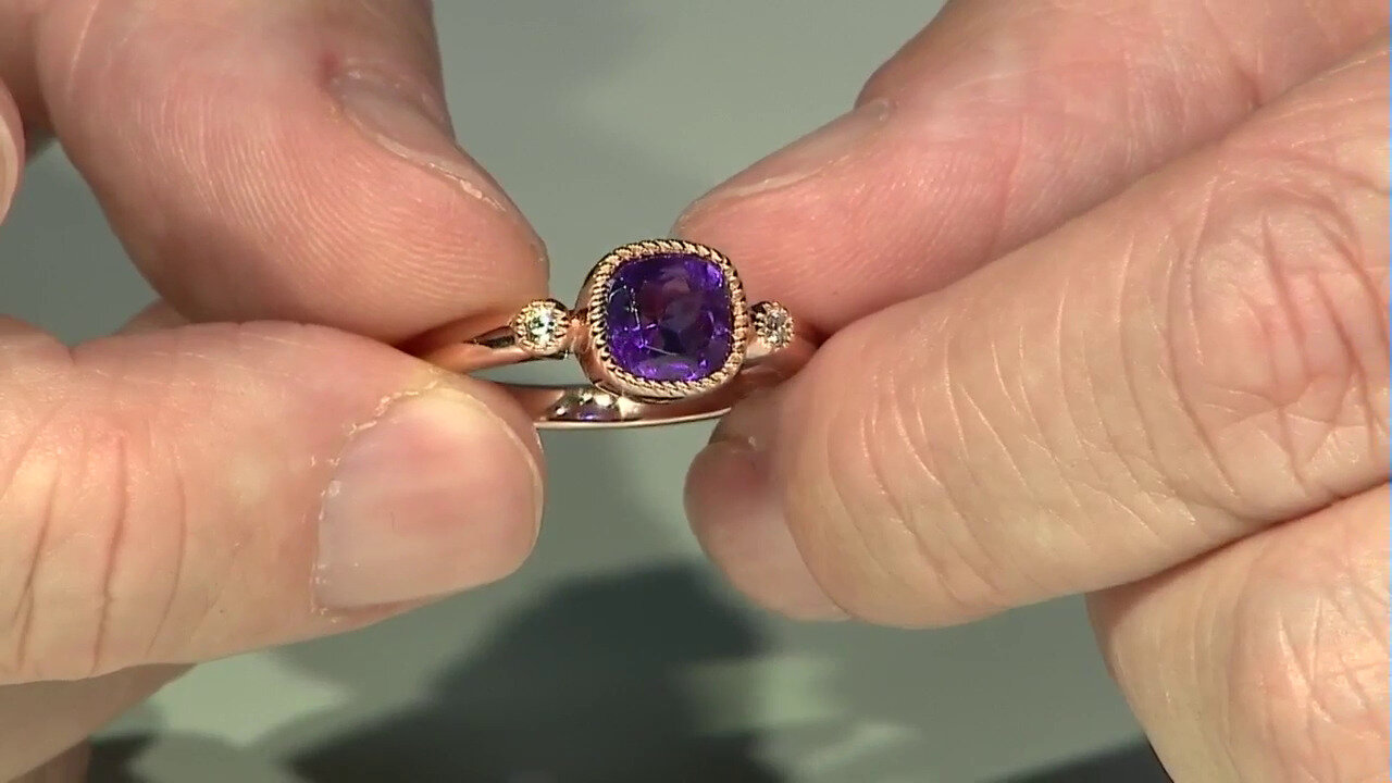 Video Amethyst Silver Ring