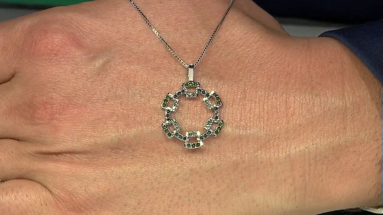 Video Colgante en platino con Diamante verde I2 (KM by Juwelo)