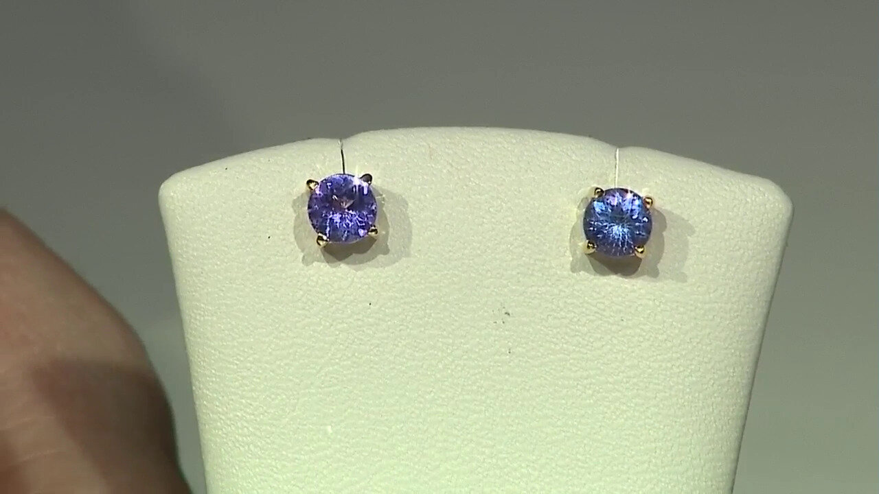 Video Tanzanite Silver Earrings