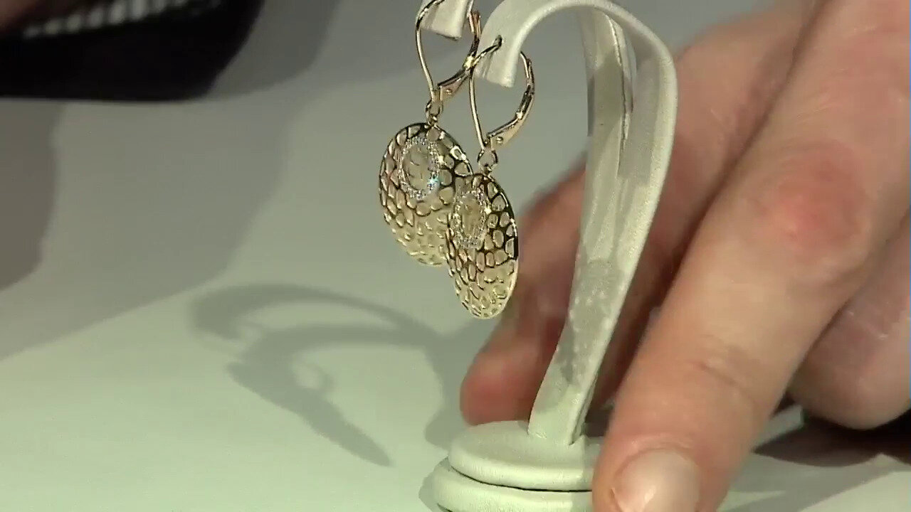 Video Pendientes en oro con Diamante I2 (I) (Ornaments by de Melo)