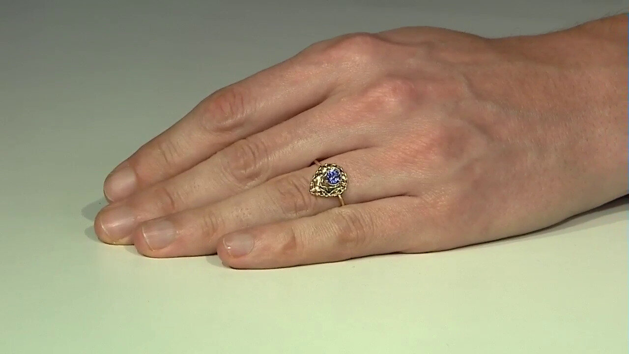 Video Bague en or et Tanzanite AAA (Ornaments by de Melo)