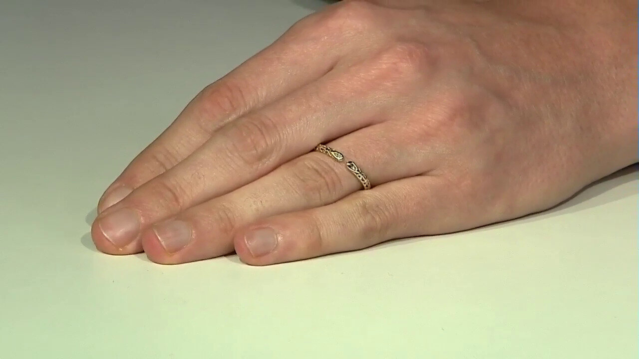 Video 9K I2 (I) Diamond Gold Ring (Ornaments by de Melo)