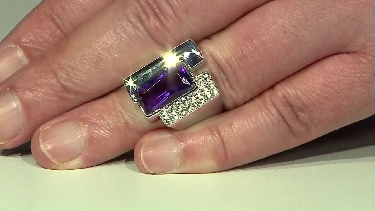 Video Bague en argent et Améthyste de Sibérie (de Melo)