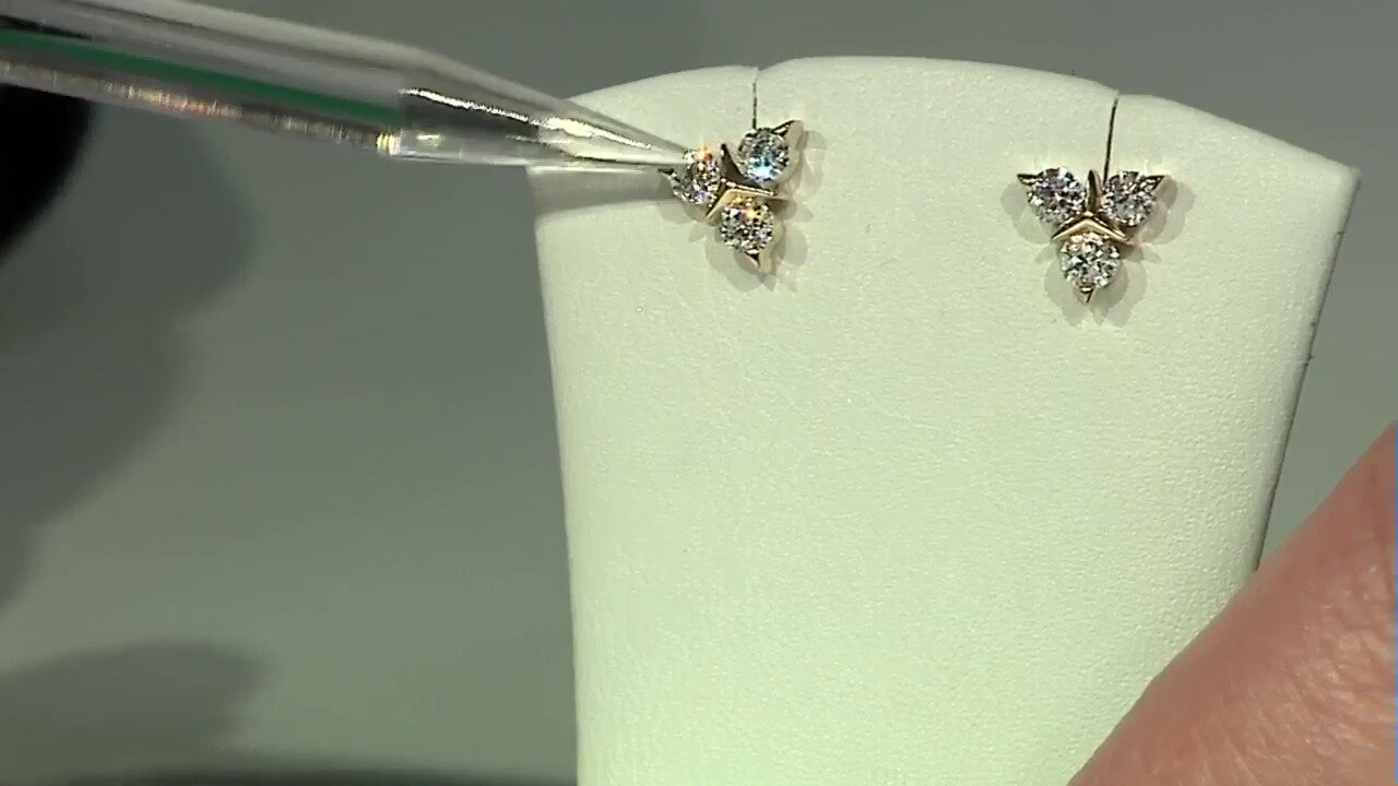 Video Orecchini in oro con Diamante I2 (H) (de Melo)