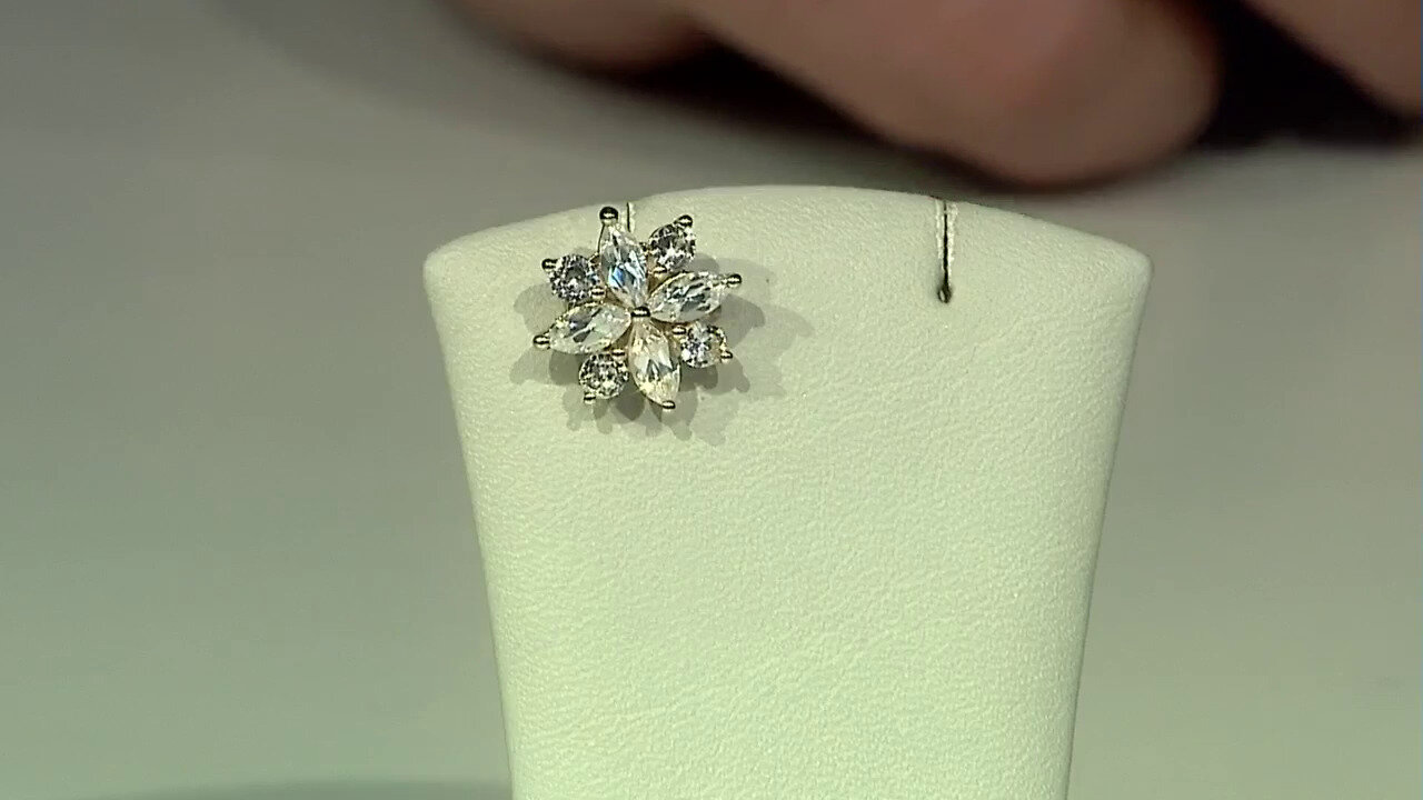 Video 9K Zircon Gold Earrings (de Melo)