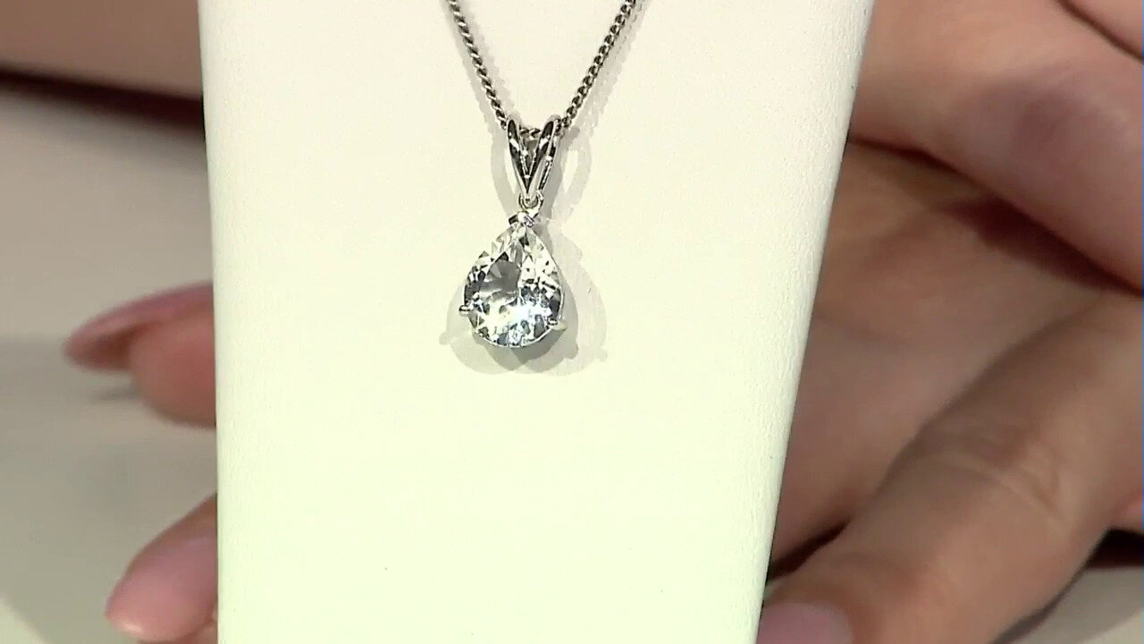 Video White Topaz Silver Pendant