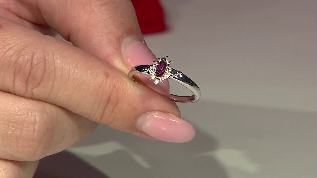 Video Bague en argent et Tourmaline rose du Brésil