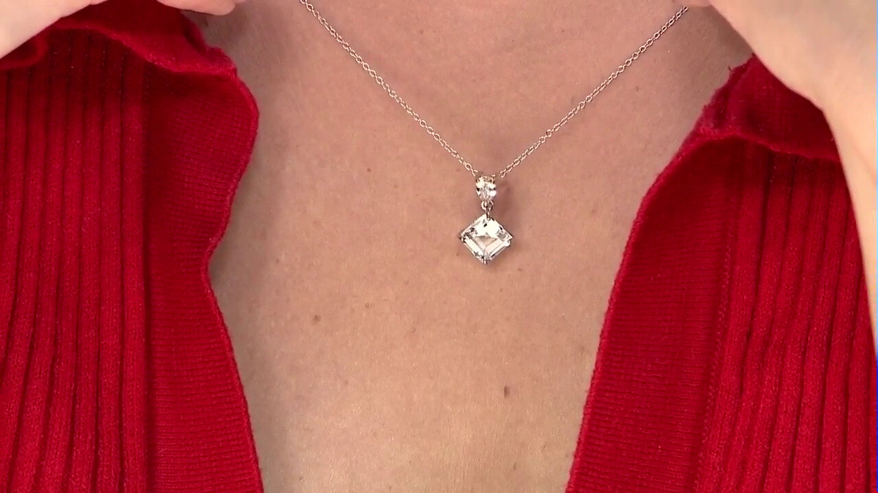 Video White Topaz Silver Necklace