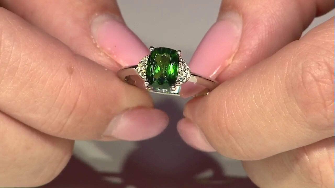 Video Russian Diopside Silver Ring