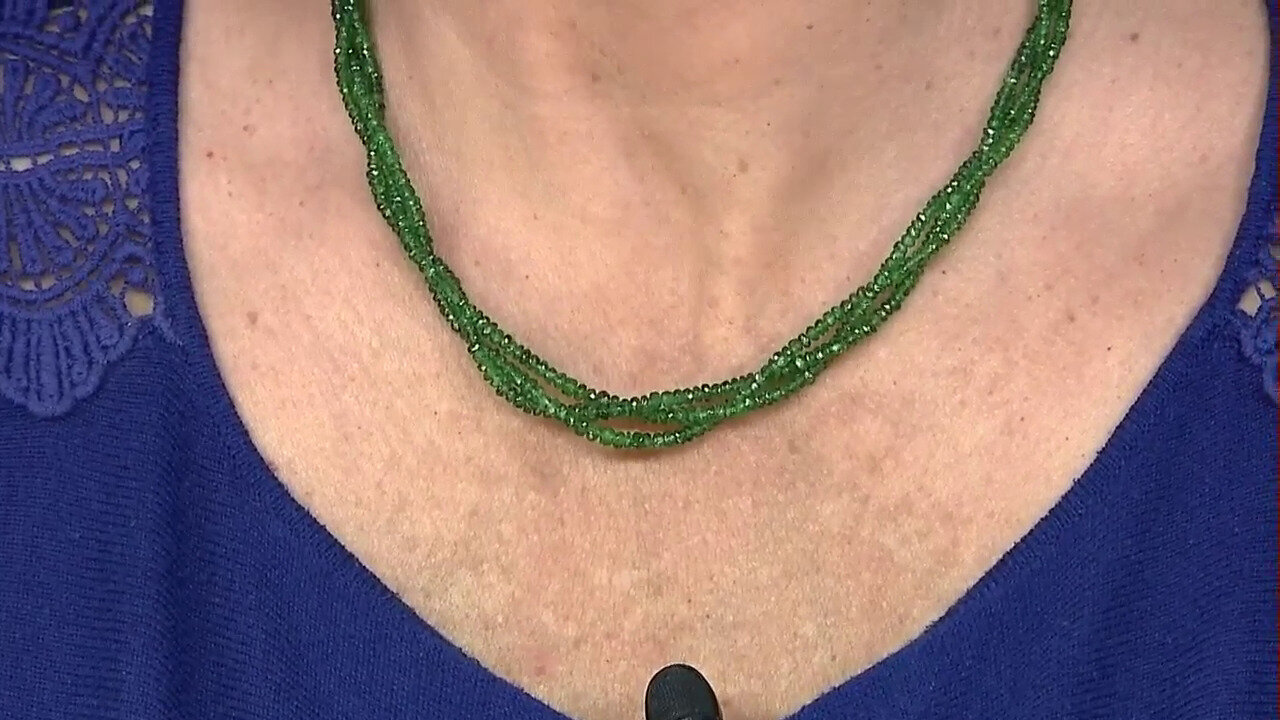 Video Collier en argent et Grenat Tsavorite