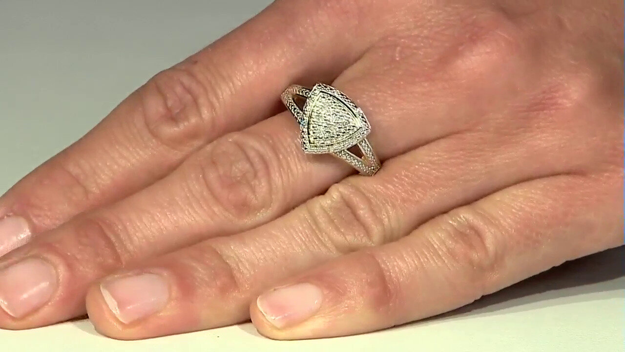 Video I3 (I) Diamond Silver Ring