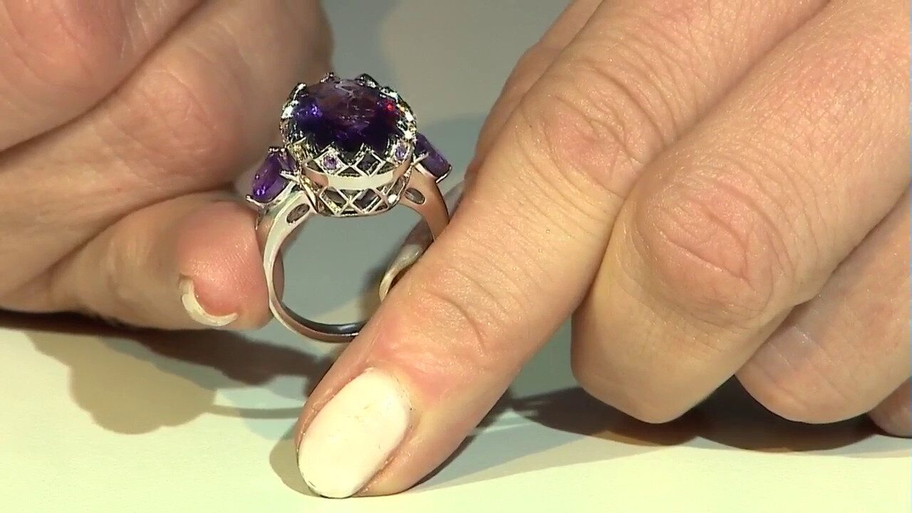 Video Moroccan Amethyst Silver Ring