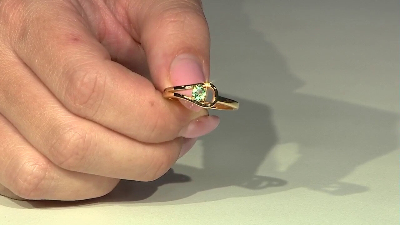 Video Russian Emerald Silver Ring