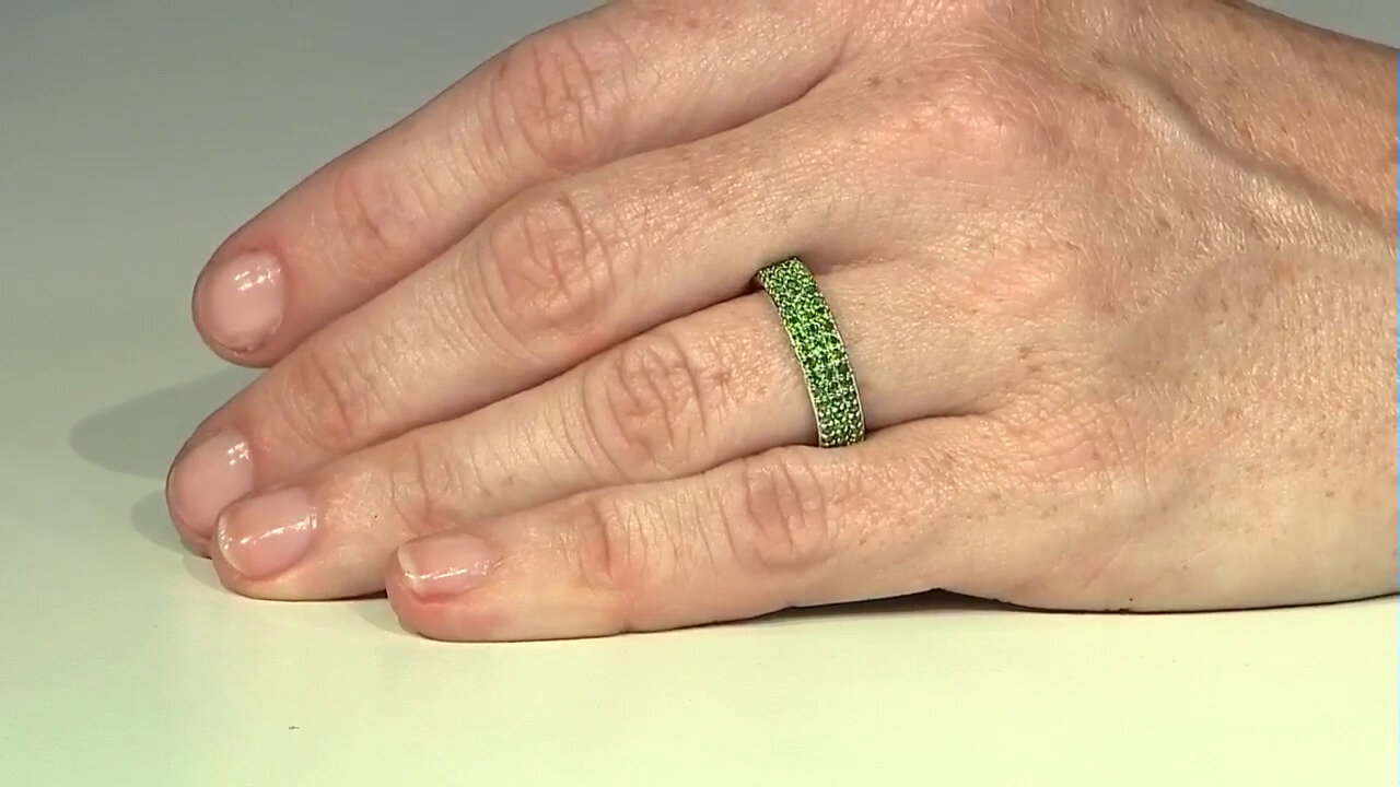 Video Russischer Diopsid-Silberring