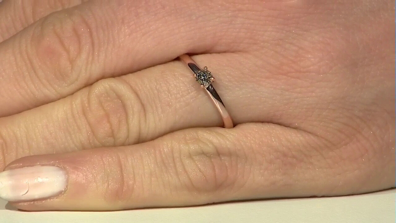 Video 9K SI1 Argyle Rose De France Diamond Gold Ring (Annette)