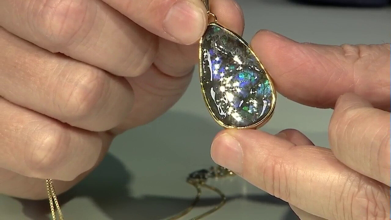 Video Pendentif en argent et Ammolite