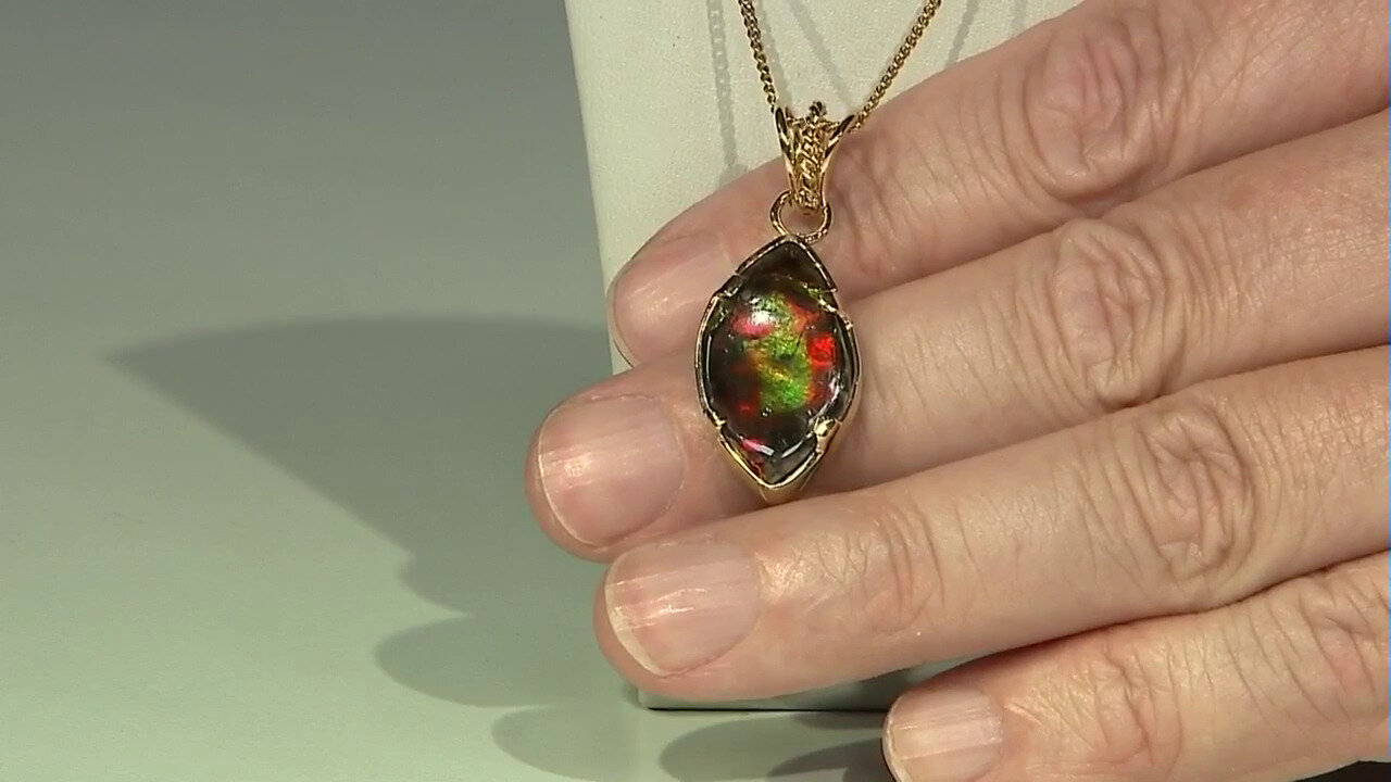 Video Pendentif en argent et Ammolite