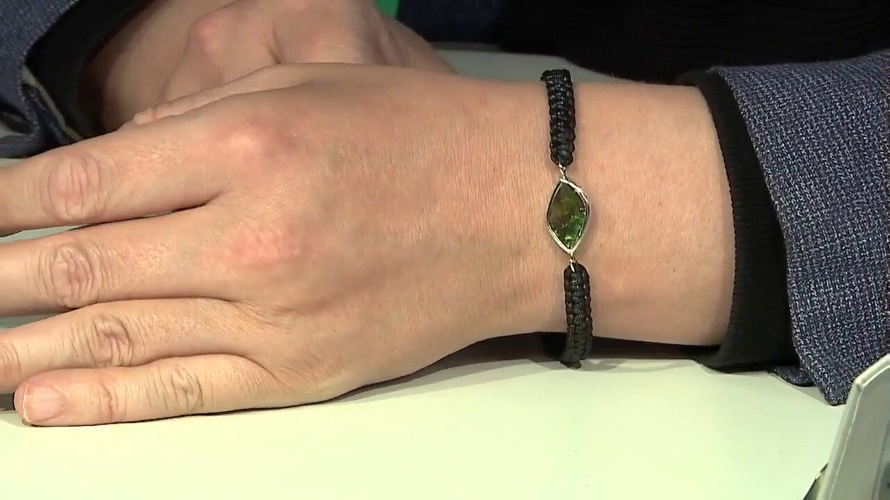 Video Zilveren armband met een ammoliet