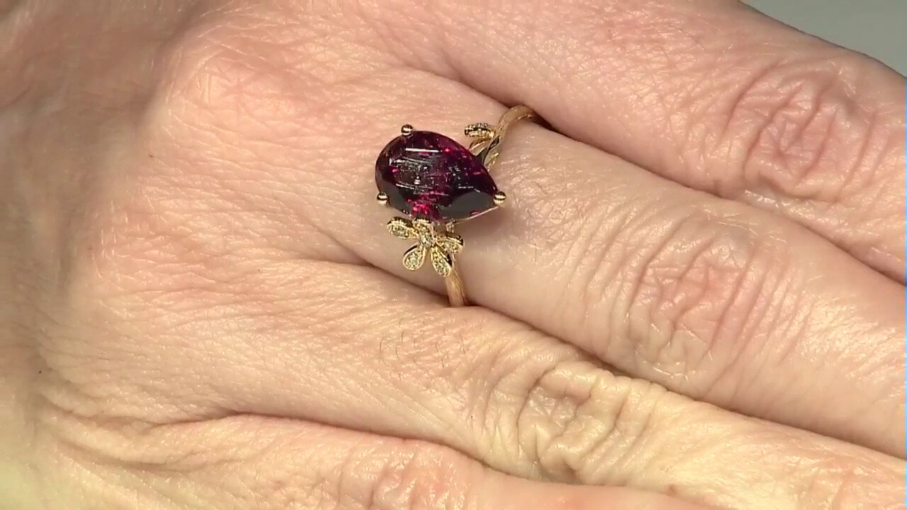 Video 14K Congo Neon Tourmaline Gold Ring (Smithsonian)