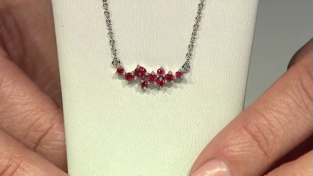 Video Tanzanian Ruby Silver Necklace