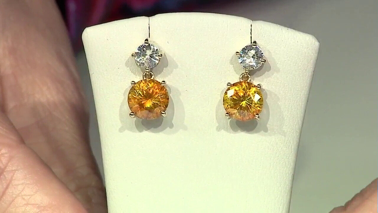 Video 9K Spanish Sphalerite Gold Earrings