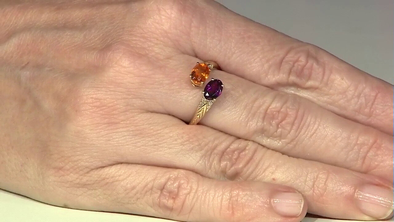 Video Anillo en oro con Granate mandarina (CIRARI)