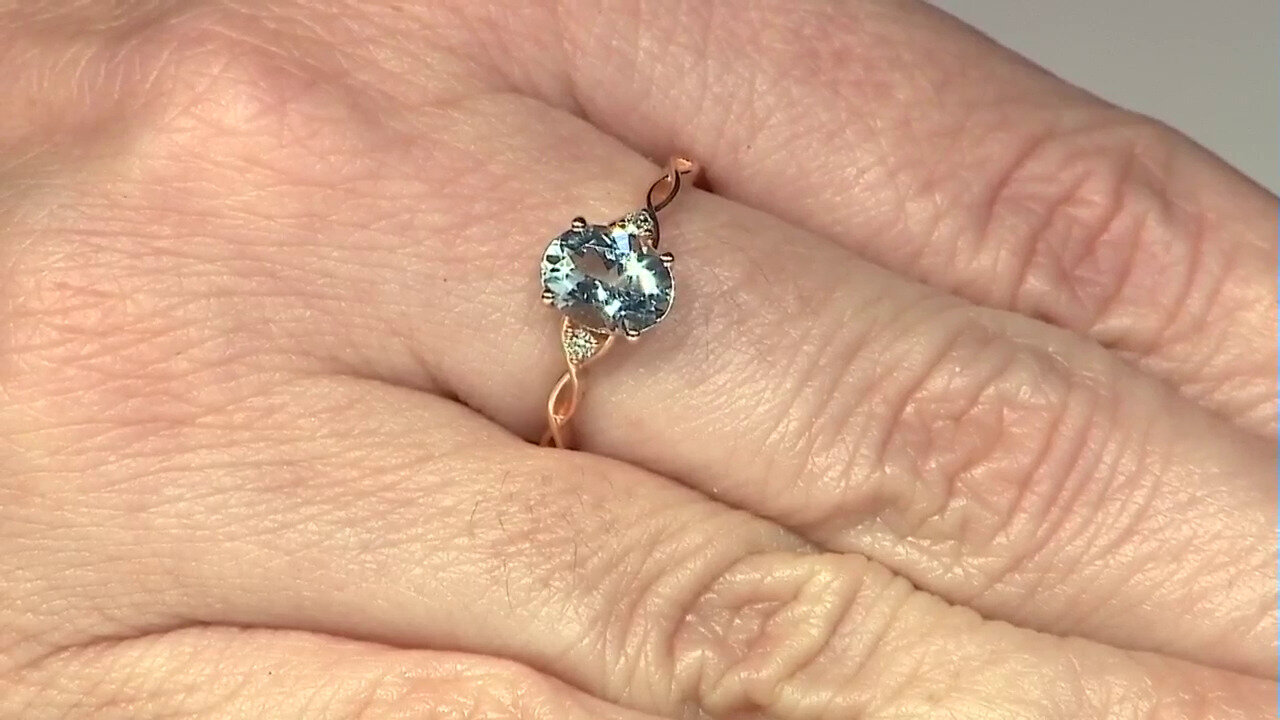 Video 14K AAA Brazilian Aquamarine Gold Ring (CIRARI)